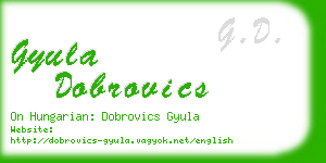 gyula dobrovics business card